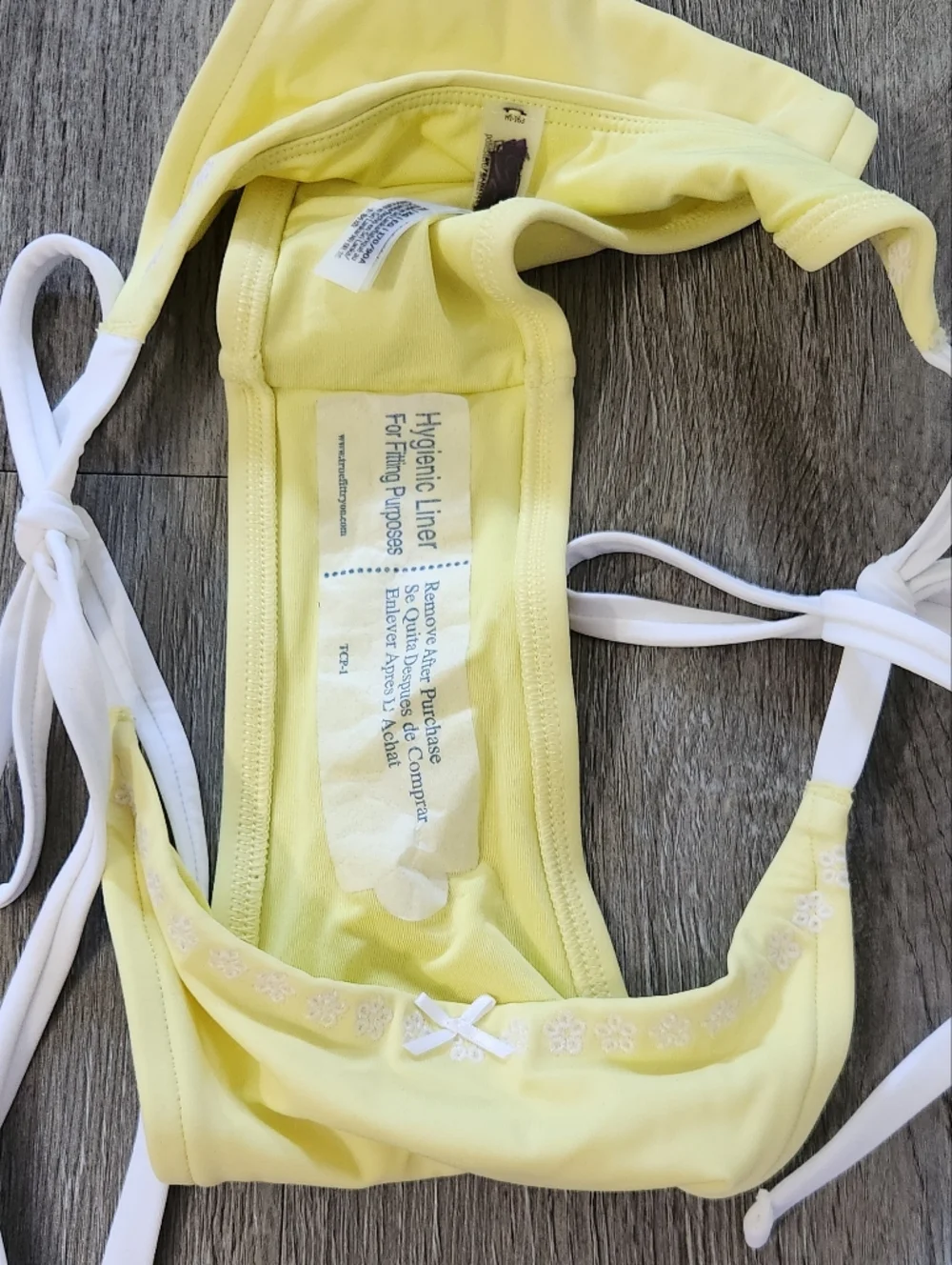 Frankies‎ Bikini X Pink Popcorn Yellow Side Tie Bikini Bottom